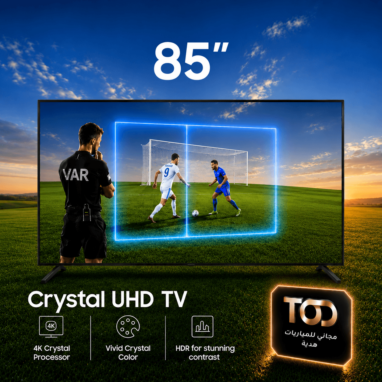 Crystal UHD U8000F 4K Smart TV (2025) + Free TOD Subscription (75" & 85")