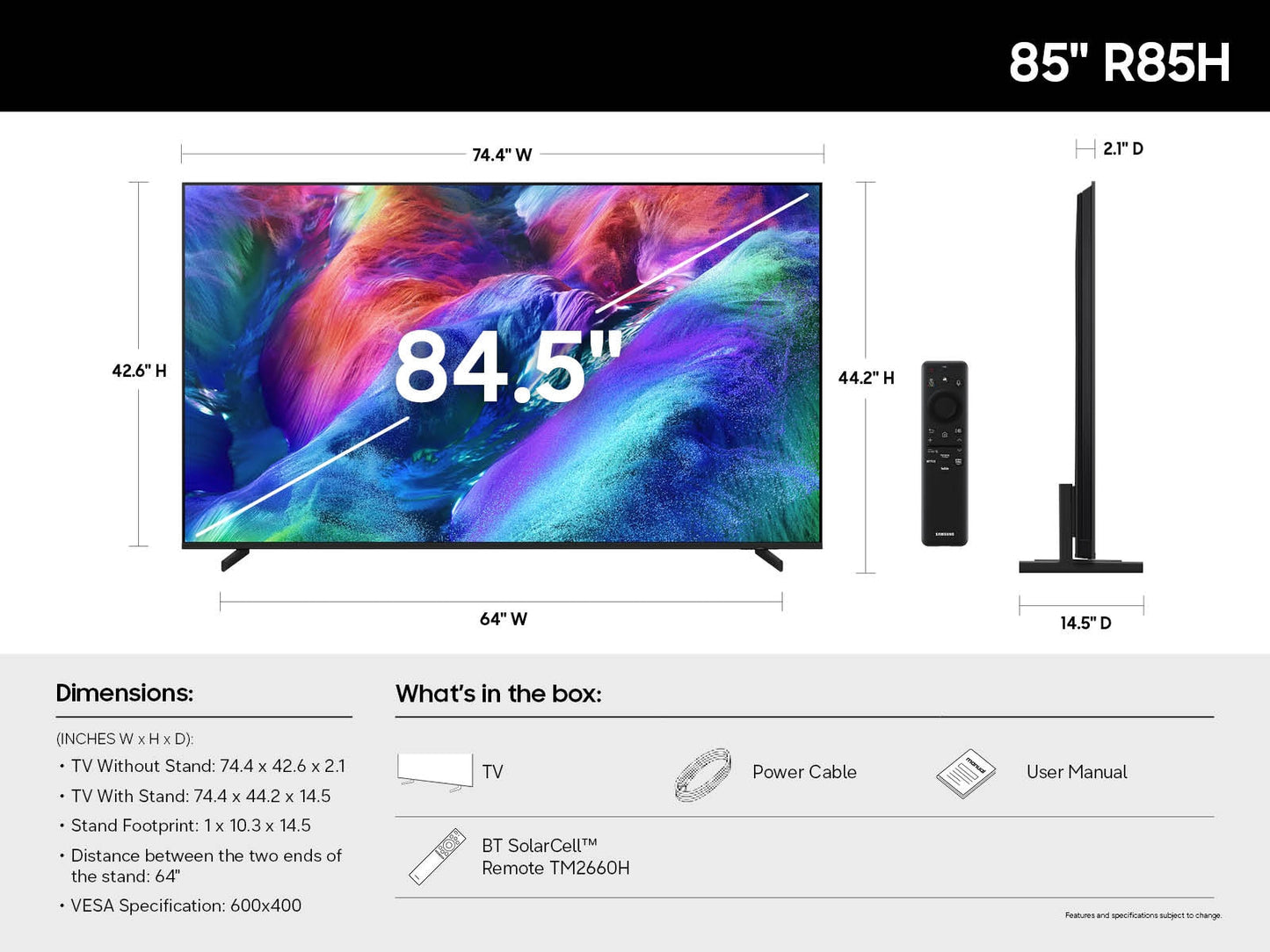 Pre-order - Samsung Micro RGB TV - 85"/75"/65" - R85H + FREE Galaxy S26 Ultra 5G 12GB/256GB