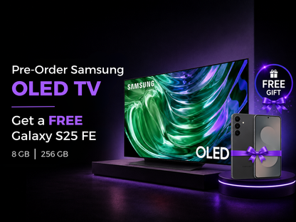 Pre-order - Samsung OLED TV - 65" - S90D + FREE Galaxy S25 FE 5G 8GB/256GB