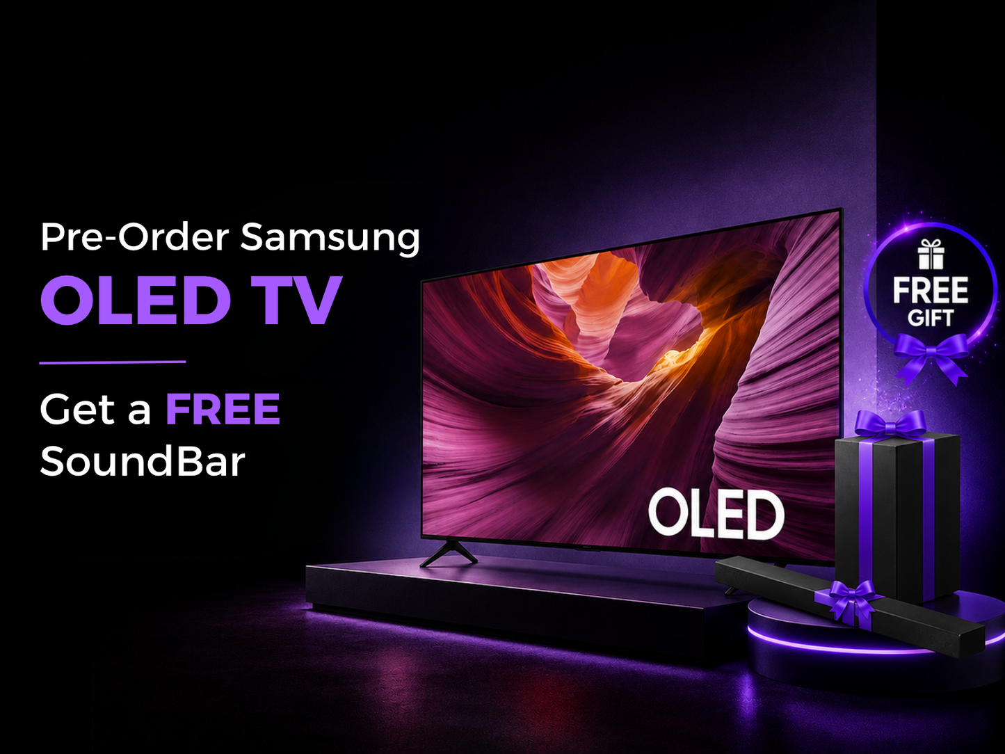 Pre-order - Samsung OLED TV - 55" - S85F + FREE S-Series Ultra Slim Soundbar 3.1.2ch