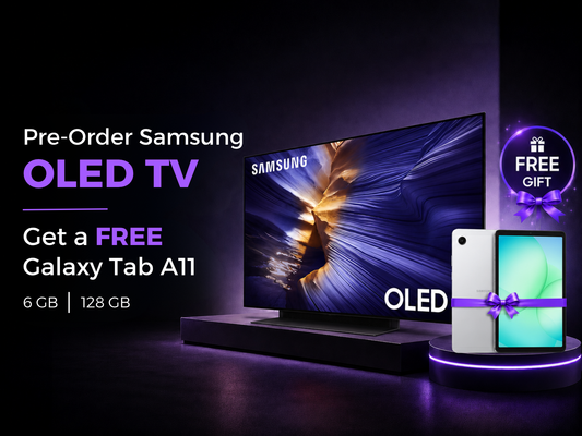 Pre-order - Samsung OLED TV - 55" - S90F + FREE Galaxy Tab A11+ WiFi 6GB/128GB