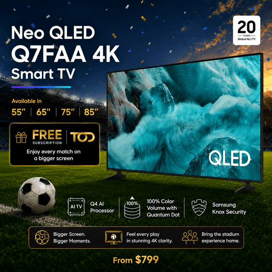 QLED Q7F 4K Samsung Vision AI Smart TV Q7FAA + Free TOD Subscription