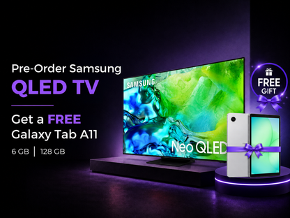 Pre-order - Samsung Neo QLED TV - 65" - QN80H + FREE Galaxy Tab A11+ WiFi 6GB/128GB