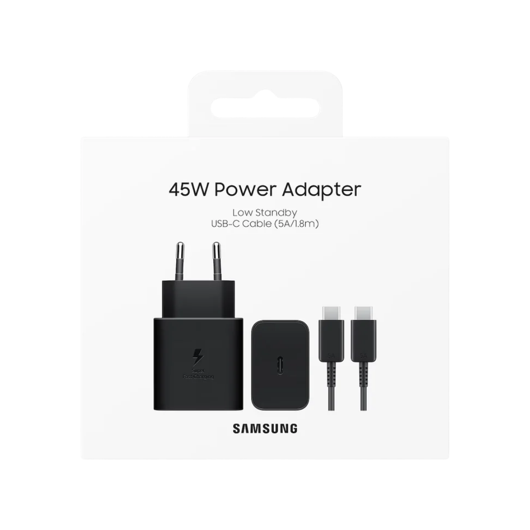 Samsung 45W Power Adapter with USB-C Cable - EP-T4511XBEGWW