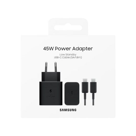 Samsung 45W Power Adapter with USB-C Cable - EP-T4511XBEGWW