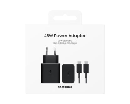 Samsung 45W Power Adapter with USB-C Cable - EP-T4511XBEGWW
