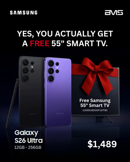Galaxy S26 Ultra + FREE 55" Smart TV Bundle