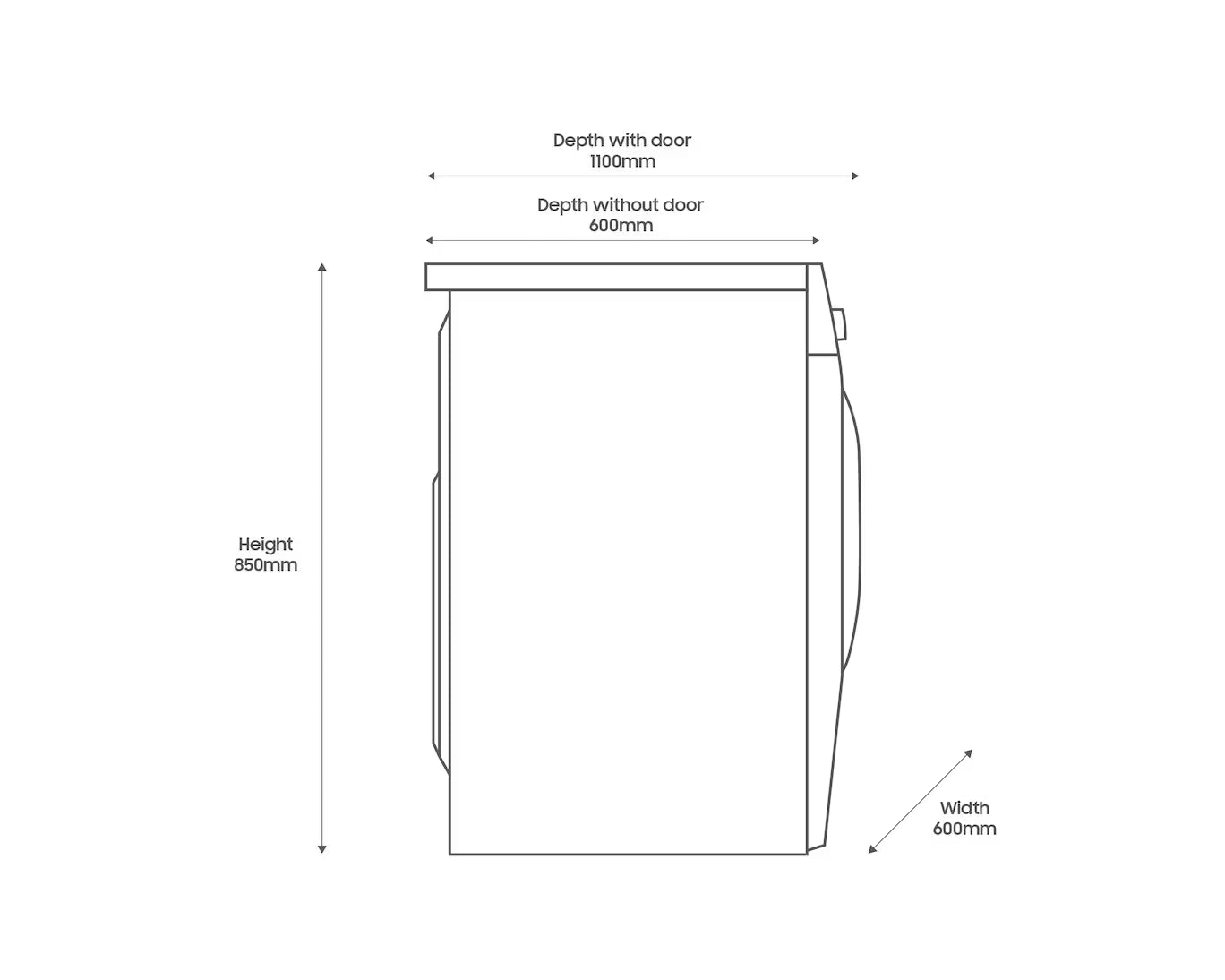 Samsung Front Loading Washing Machine Dryer | Heat Pump | AI Control - DV90T624